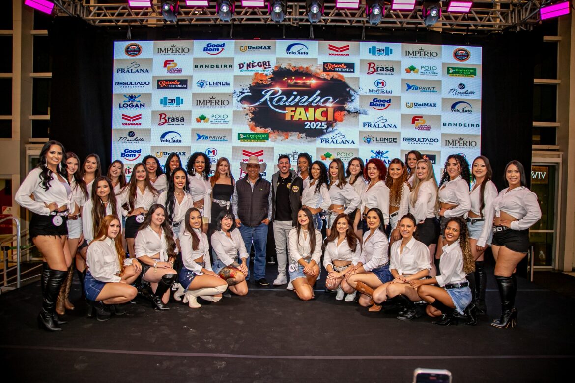 Concurso da Rainha FAICI 2025 classifica 30 candidatas para a semifinal