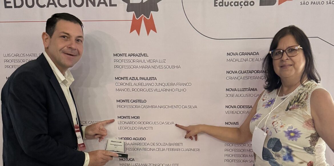 MONTE MOR CONQUISTA PRÊMIO INÉDITO E AVANÇA NA ALFABETIZAÇÃO